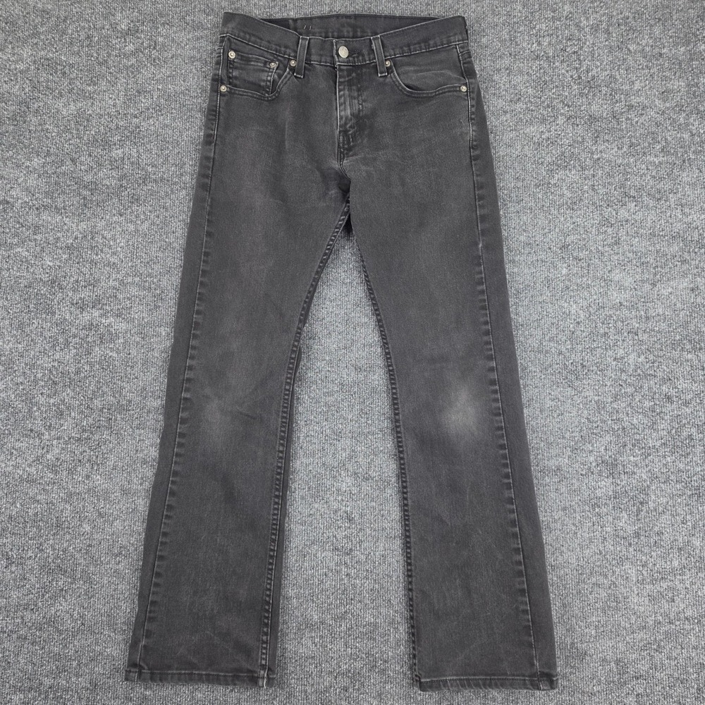 Levis 527 Slim Bootcut Jeans Men's 29x30 Black Dark Wash Denim Western